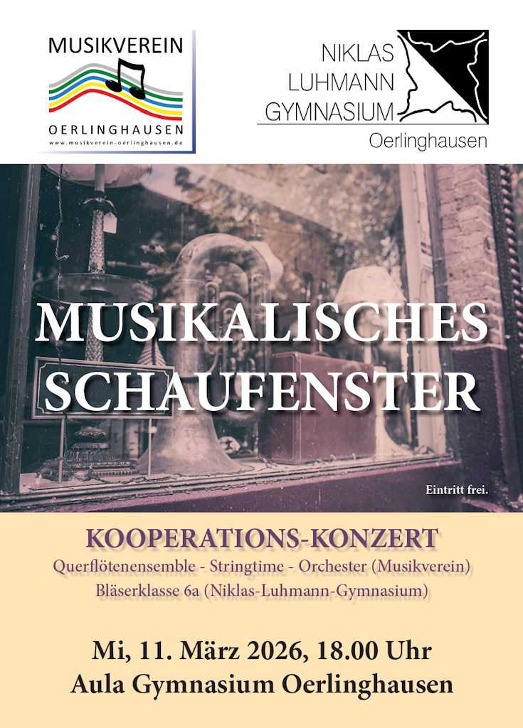 Werbeposter für die Veranstaltung "Musikalisches Schaufenster"